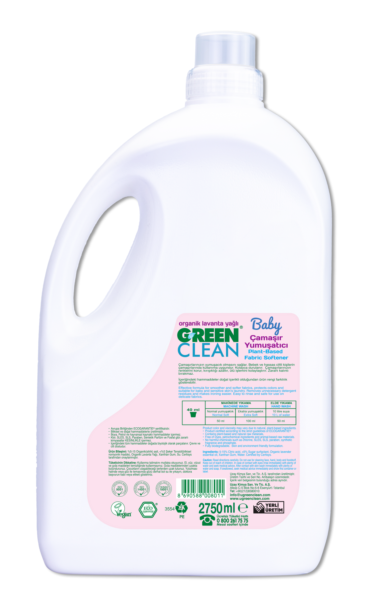 Plant-Based Baby Clean | U Fabric Softener Green